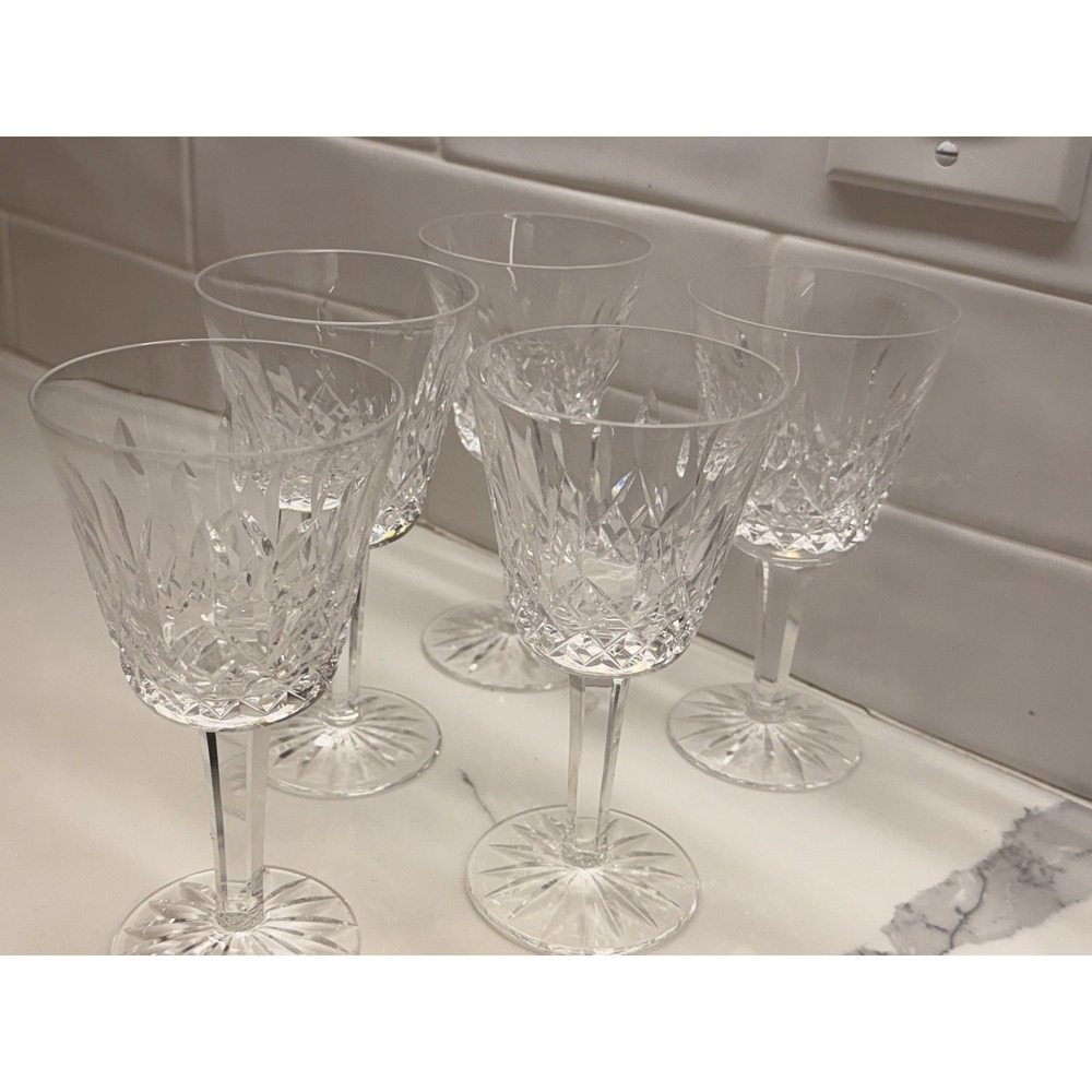 Waterford Lismore 7" Wine Glasses Set of‎ 5 - Picture 5 of 6